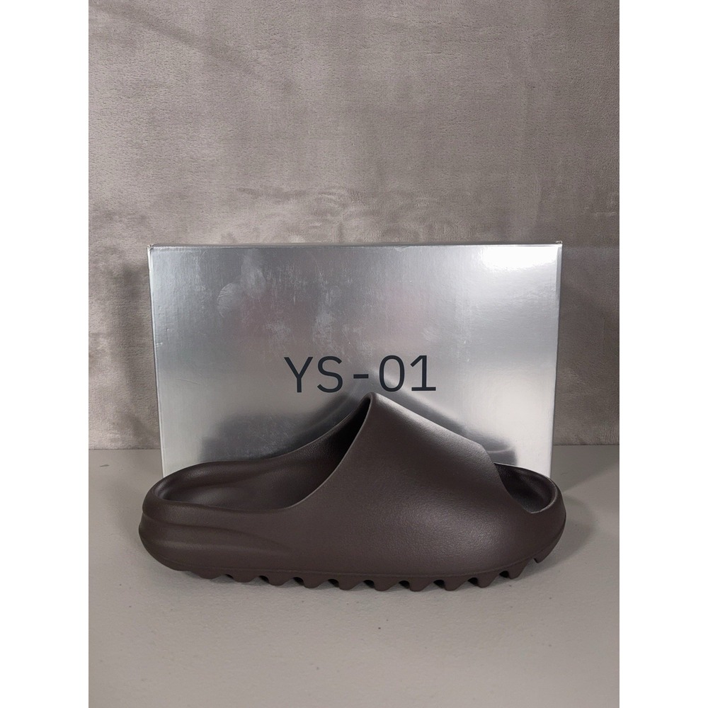 YZY YS-01 Slide Sandals Mens 11 Chocolate Brown Foam Slip On Yeezy